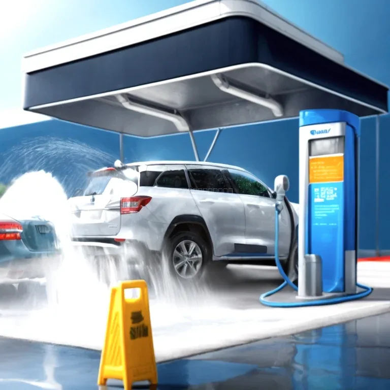 Equipo de AutoNowWash realizando lavado rápido